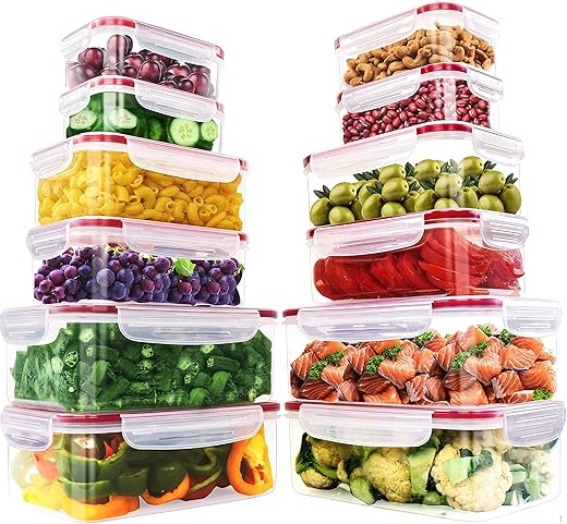 KICHLY 24-Pack BPA-Free Airtight Food S...