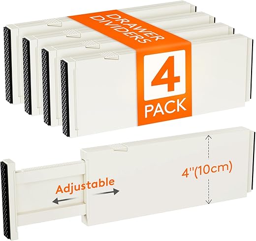 Adjustable 4-Pack Drawer Dividers for C...