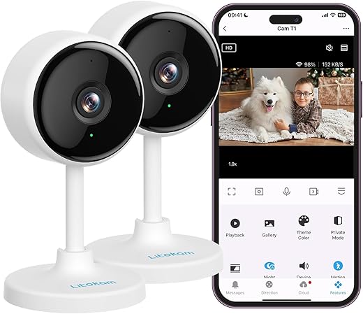 Litokam 2K Indoor WiFi Security Camera ...