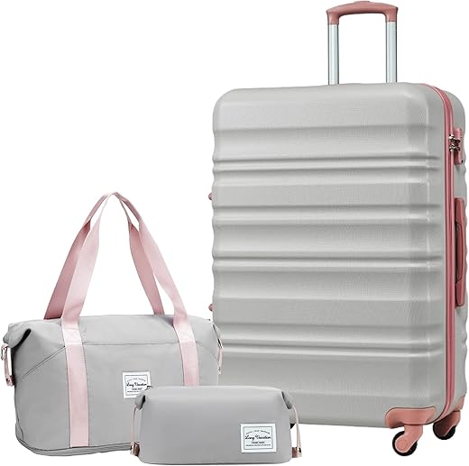 28-Inch 3-Piece Hardshell Luggage Set w...