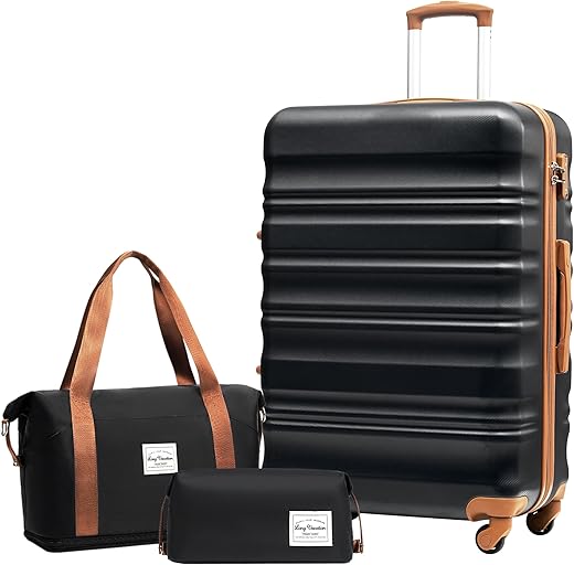 28-Inch 3-Piece Hardshell Luggage Set w...