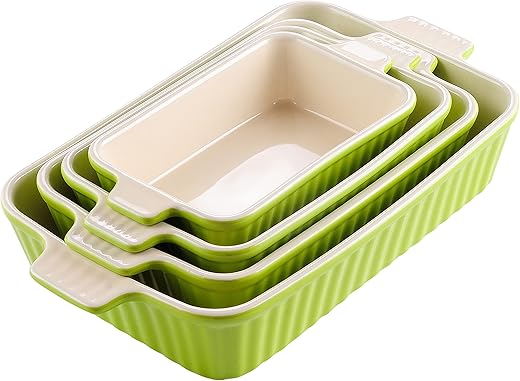MALACASA Porcelain Bakeware Set –...