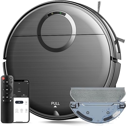2-in-1 Robot Vacuum and Mop with Wi-Fi,...
