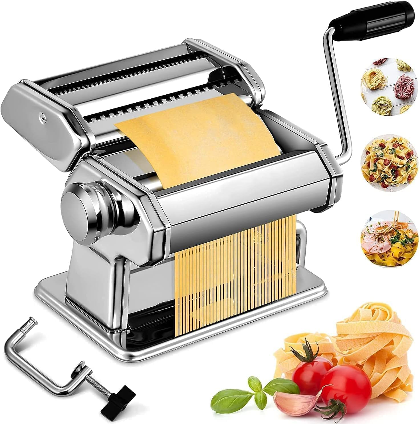 150 Roller Pasta Maker with 7 Thickness...