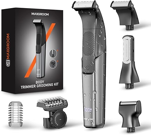 MAXGROOM Waterproof Body Hair Trimmer &...