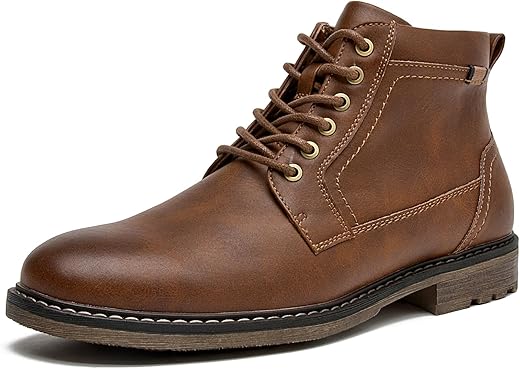 Men’s Leather Casual Combat Boots...