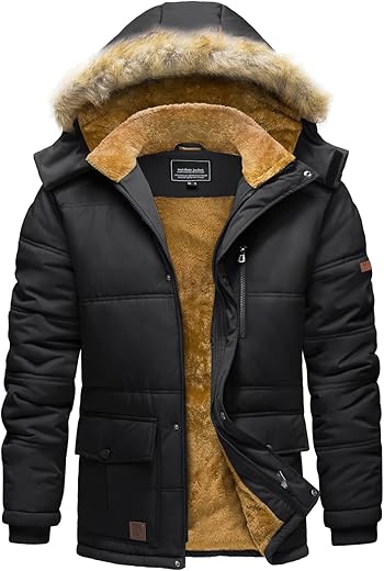 Men’s Winter Hooded Jacket –...