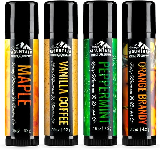 Natural Lip Balm Set – 4 Scents: ...