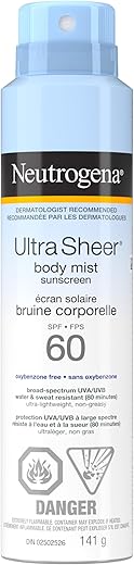 Neutrogena Ultra Sheer SPF 60 Body Mist...