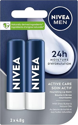 NIVEA MEN Active Lip Balm Duo with Jojo...