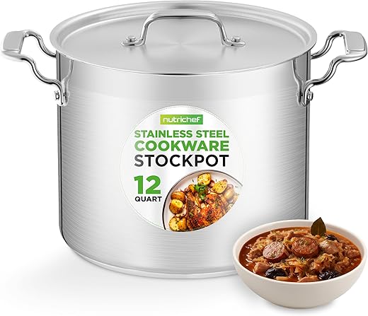 12-Quart Heavy Duty Stainless Steel Sto...