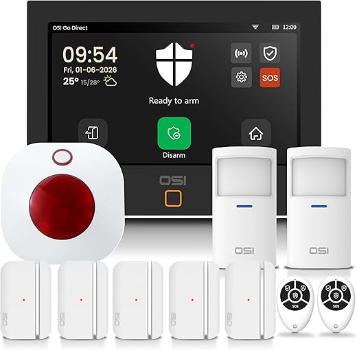 OSI Gen 2 4G DIY Alarm System with Sens...