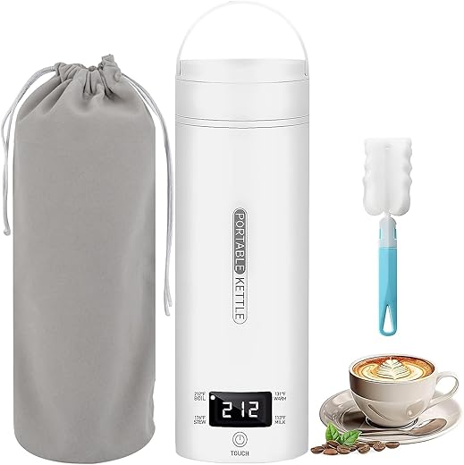 Compact Electric Travel Kettle with Sma...