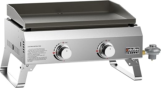Portable 2-Burner Gas Griddle – S...