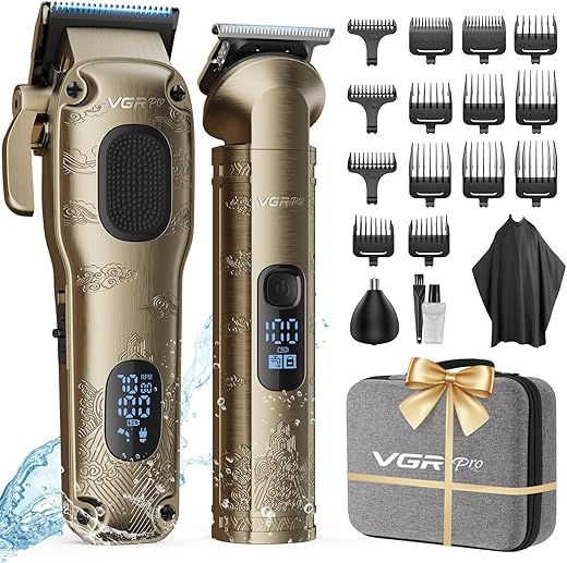 Professional Cordless Hair Clippers Set...