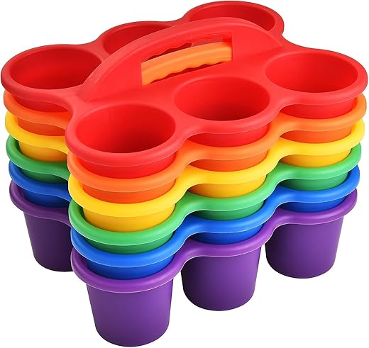 Rainbow Classroom Caddy Set of 6 –...