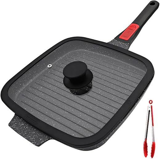 10″ Non-Stick Square Grill Pan wi...