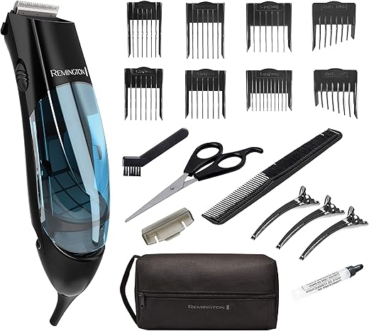 Remington 18-Piece Vacuum Hair Clipper ...