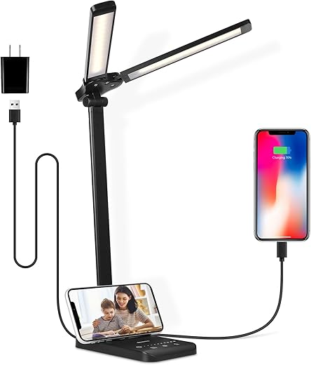 Semlos LED Desk Lamp – 5 Modes, D...