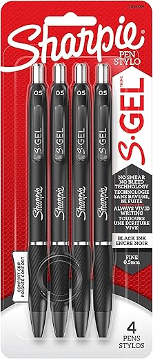 Sharpie S-Gel Fine Point Black Gel Pens...