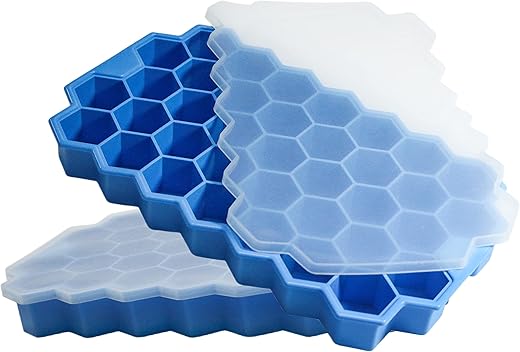 Silicone Ice Cube Trays with Lids ̵...