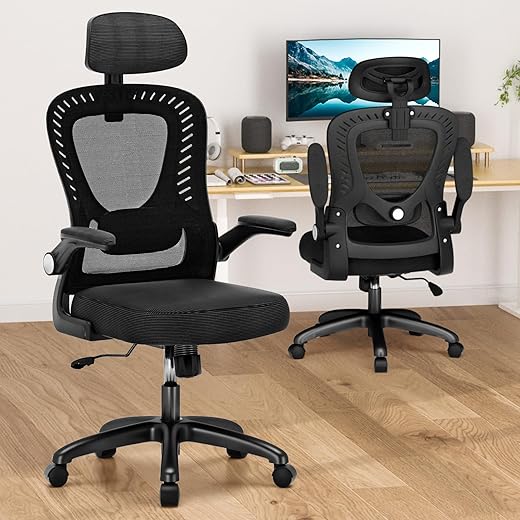 Ergonomic High Back Office Chair with A...