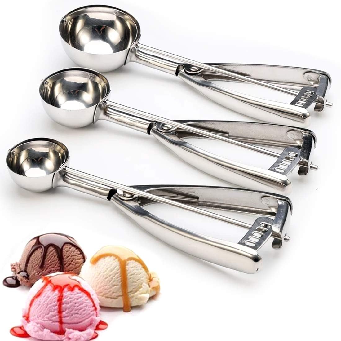 Stainless Steel Ice Cream Scoop Set ...