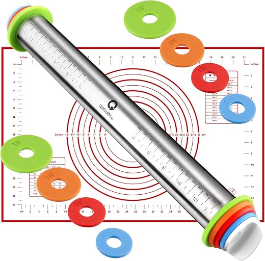 Stainless Steel Rolling Pin & Sili...