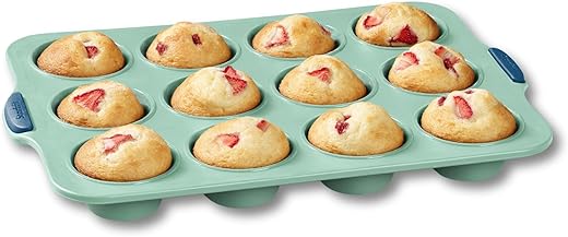 Starfrit 12-Cup Silicone Muffin Pan wit...