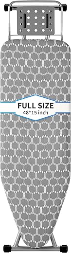 Sturdy 57″ Ironing Board with Iro...