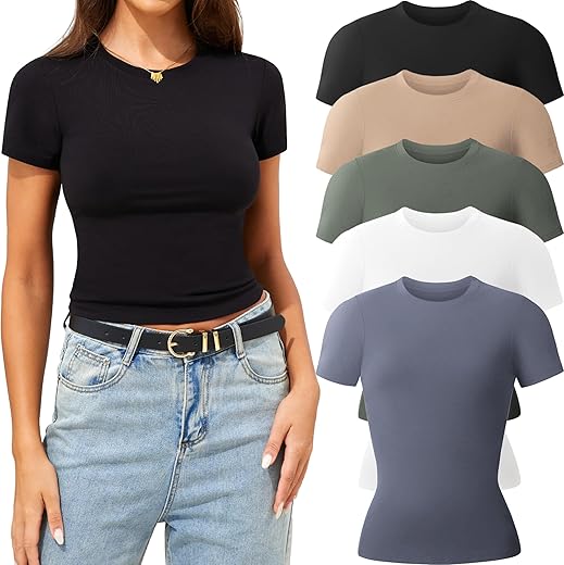 Women’s Casual Crew Neck T-Shirts...