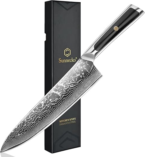 8-Inch Sunnecko Damascus Chef Knife ...