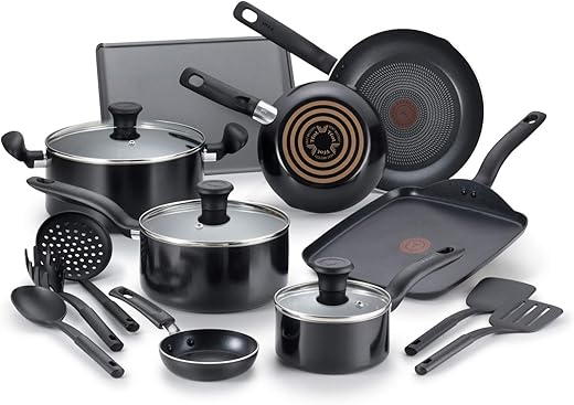 T-FAL 16-Piece PFOA-Free Cookware Set w...