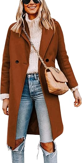 Women’s Double Breasted Wool Blen...