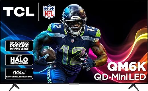 TCL 55″ QLED 4K Smart TV with Goo...