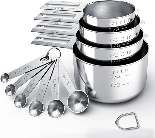 TILUCK Stainless Steel Measuring Cups &...