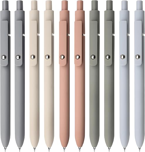 High-End 10-Pack Black Gel Pens –...