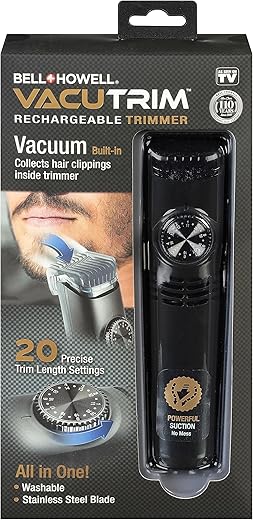 Vacutrim Cordless Beard Trimmer with Va...