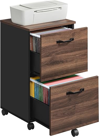 VASAGLE Rolling 2-Drawer File Cabinet f...