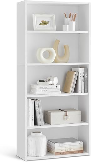 VASAGLE 5-Tier Open Bookshelf – C...