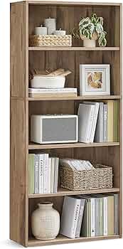 VASAGLE 5-Tier Open Bookshelf with Adju...
