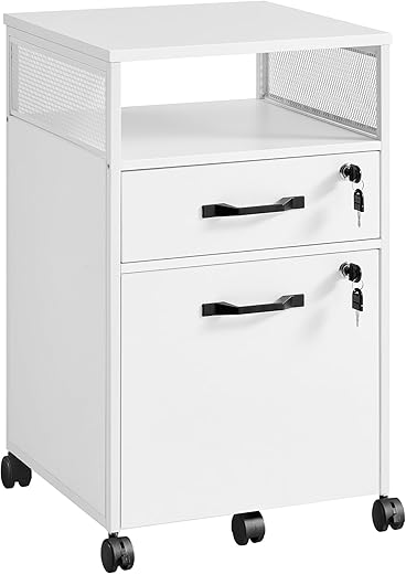 Mobile File Cabinet with Lockable Drawe...