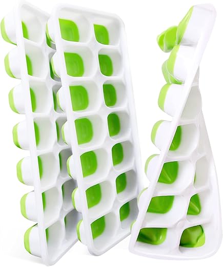 VEHHE Silicone Ice Cube Trays – 3...