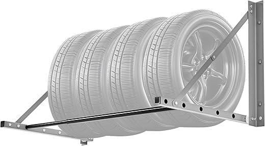 Adjustable Wall-Mounted Tire Rack ̵...