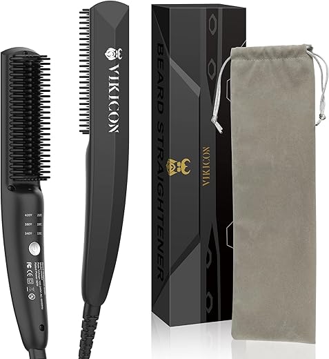 VIKICON Ionic Beard Straightener for Me...