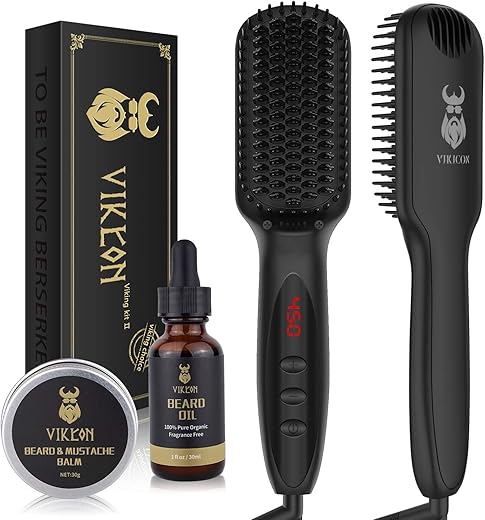 Men’s Beard Straightener Kit with...