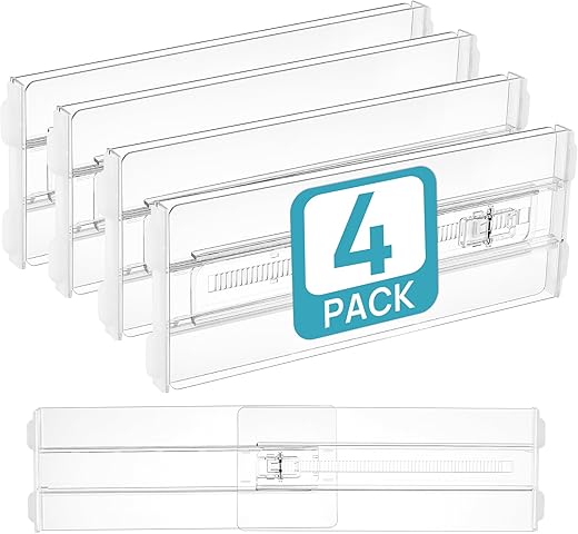 Adjustable 4-Pack Drawer Dividers ̵...