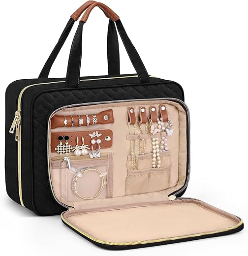 Women’s Hanging Toiletry Bag with Jewel...