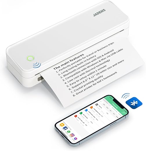 Wireless Portable Thermal Printer for T...