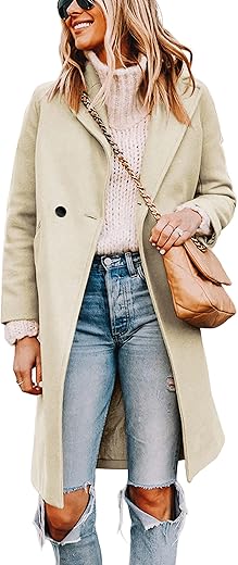 Women’s Double Breasted Wool Blen...